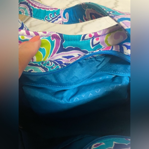 Exceptional blue floral bag 18x13x6 Vera Bradley EUC - Picture 6 of 8
